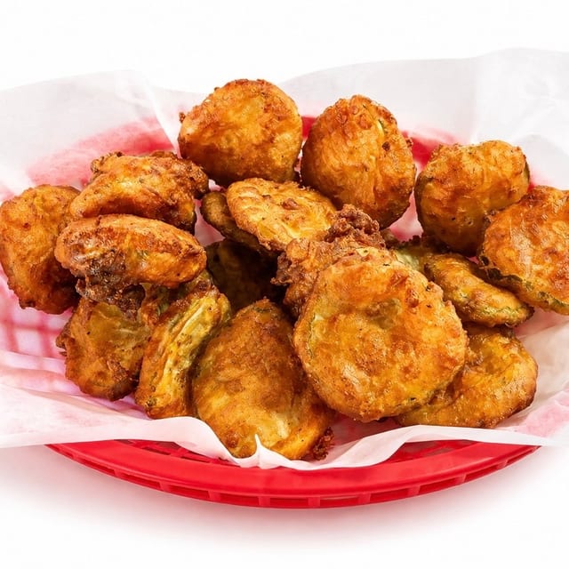 Beer Battered Pickles.