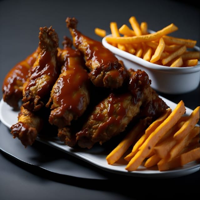 Wings and Fries.